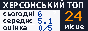 Kherson TOP. The number of contributors today is displayed, the average number of contributors per site rating