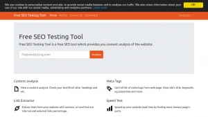 Скріншот сайту Безкоштовна перевірка сайту та SEO-рейтинг
